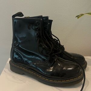 Black Leather Lace-Up Dr. Martens Boots